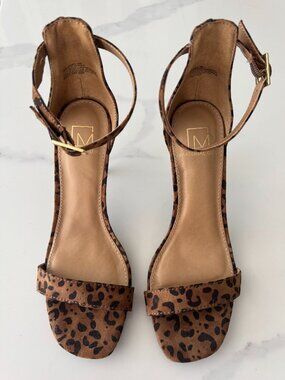 Madden Girl Leopard print suede strappy heels - never worn